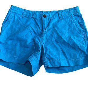 The North Face Linen Cotton Shorts Women's 6 Aqua Blue 2 1/2" Inseam